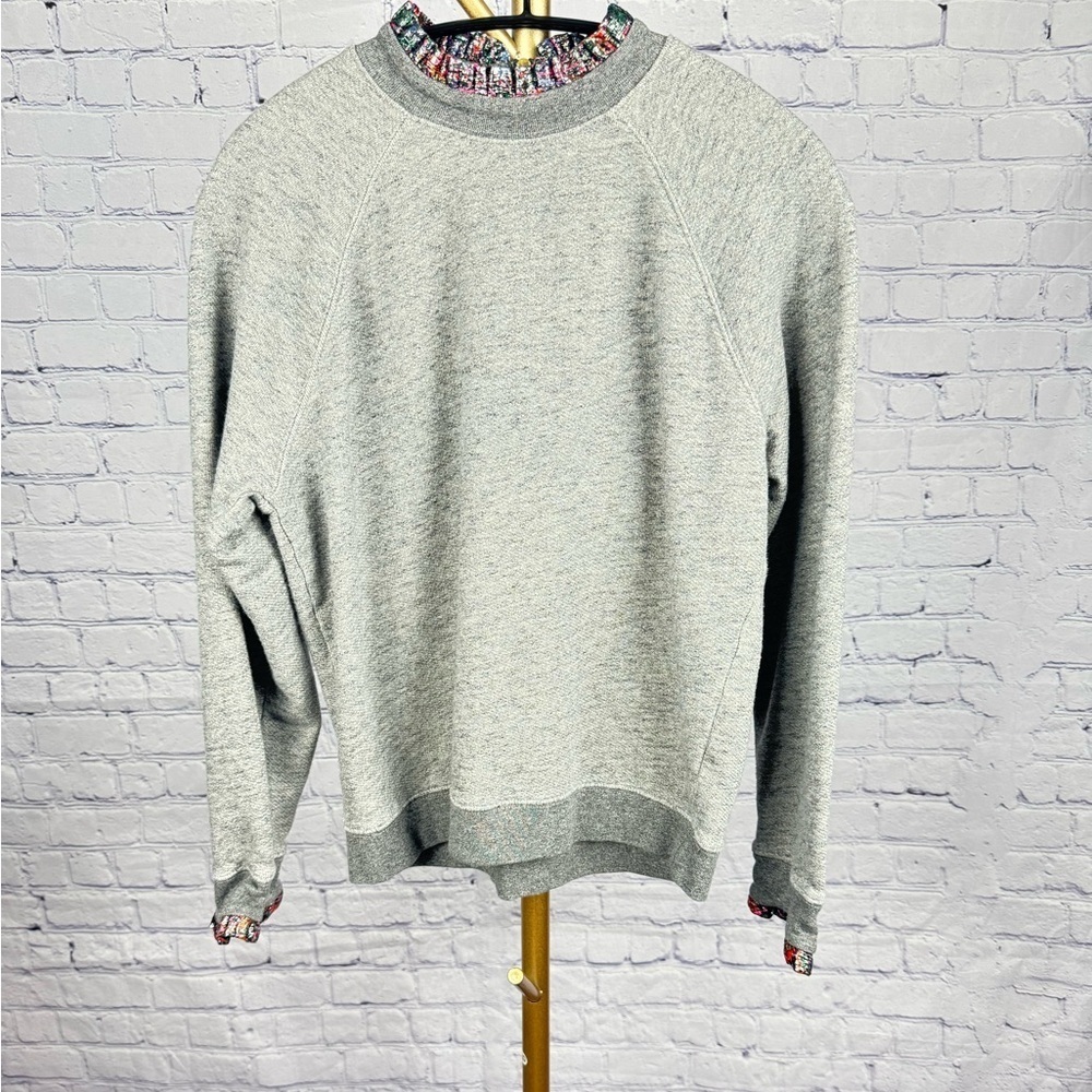 J Crew Women’s 100% Cotton Crew Neck Heather Frey Pullover Sweatshirt Medium